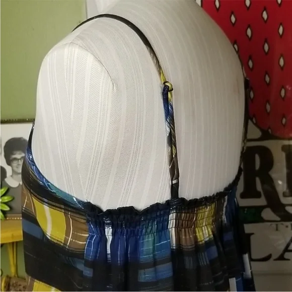 Stylish Plaid Spaghetti Strap Dress - Picture 6 of 9